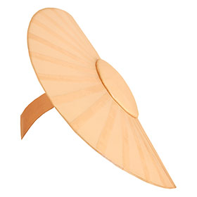 Atsuko Kudo Latex Alejandra Hat in Semi-Trans Peach