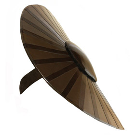 Atsuko Kudo Latex Alejandra Hat in Semi-Trans Cloud Grey