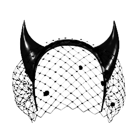 Atsuko Kudo Latex Alice Band in Supatex Black