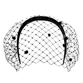 Atsuko Kudo Latex Alice Band in Black