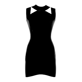 Atsuko Kudo Latex Alisa Mini Dress in Supatex Black