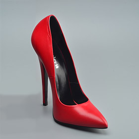 Atsuko Kudo Latex Handmade Italian Altamamma Shoes in Red Matt Leather