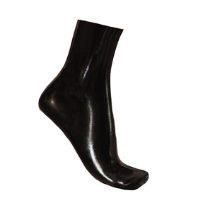 Atsuko Kudo Latex Ankle Socks in Supatex Black
