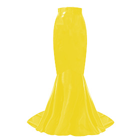 Atsuko Kudo Latex Ariel Skirt in supatex yellow