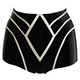 Atsuko Kudo Latex Betty Simone Knickers in Supatex Black
