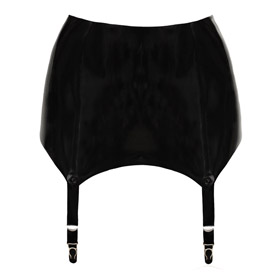 Atsuko Kudo Latex Betty Suspender Belt in Supatex Black
