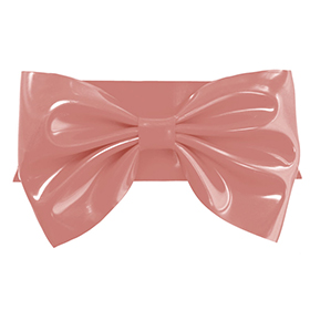 Atsuko Kudo Latex Bow Belt in Supatex Light Brown