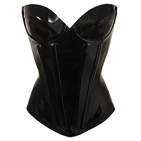 Atsuko Kudo Latex Candy Cup Corset in Supatex Black