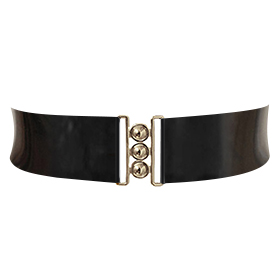 Atsuko Kudo Latex Clasp Belt  in Supatex Black