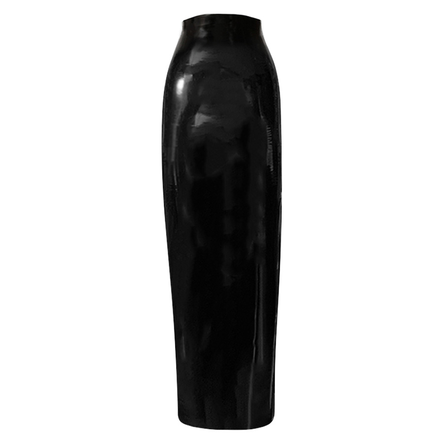Atsuko Kudo Latex Column Skirt in Black