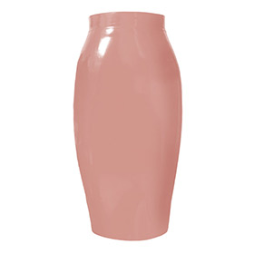 Atsuko Kudo Latex Crystal Pencil Skirt in Supatex Light Brown