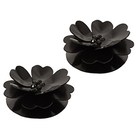 Atsuko Kudo Latex Dahlia Pasties in Supatex Black