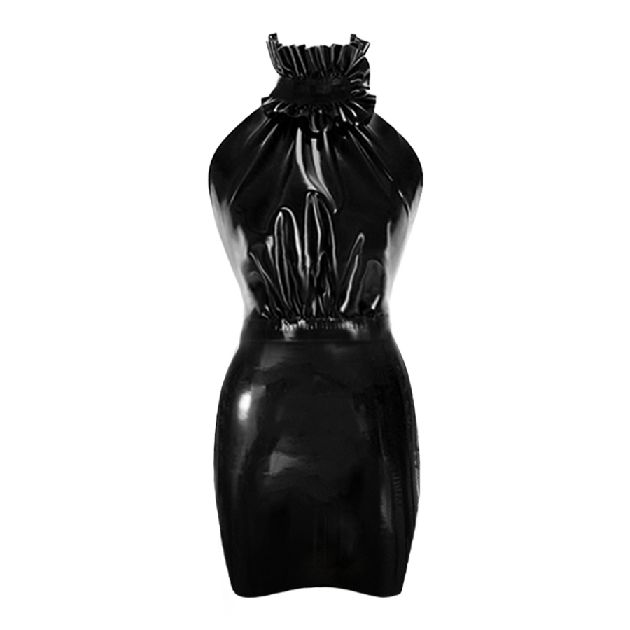 Atsuko Kudo Latex Drama Frill Mini Dress