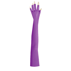 Atsuko Kudo Latex Finger Tipless Opera Gloves in Semi-Trans Lilac