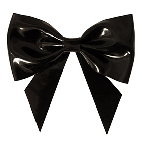 Atsuko Kudo Latex Hair Bow in Supatex Black