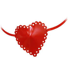 Atsuko Kudo Latex Heart Shaped Eye Patch in Supatex Red