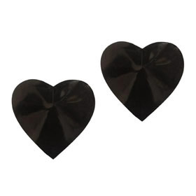 Atsuko Kudo Latex Heart Shaped Pasties in Supatex Black