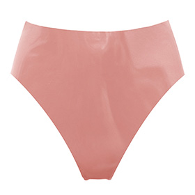 Atsuko Kudo Latex High Cut Briefs in supatex light brown