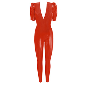 Atsuko Kudo Latex Jessica Catsuit in supatex red