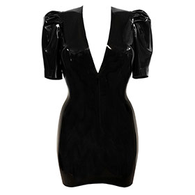 Atsuko Kudo Latex Jessica Mini Dress in supatex black