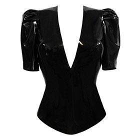 Atsuko Kudo Latex Jessica Top in supatex black