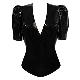 Atsuko Kudo Latex Jessica Top in supatex black