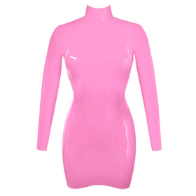 Atsuko Kudo Latex Joy Mini Dress in bubblegum pink