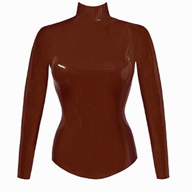 Atsuko Kudo Latex Joy Top in supatex dark brown