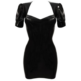 Atsuko Kudo Latex Juliet Mini Dress in Supatex Black