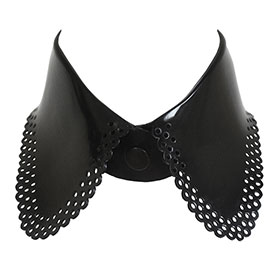 Atsuko Kudo Latex Kitty Collar in Supatex Black