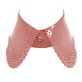 Atsuko Kudo Latex Kitty Collar in Light Brown Supatex