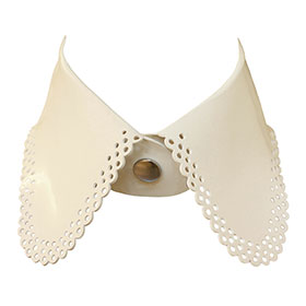 Atsuko Kudo Latex Kitty Collar in White