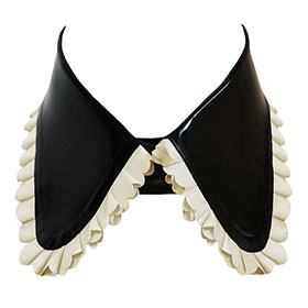 Atsuko Kudo Latex Kitty Collar in Supatex Black