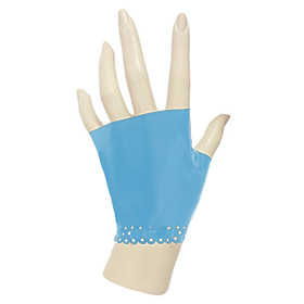 Atsuko Kudo Latex Knuckle Gloves in Light Blue