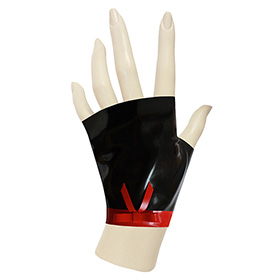 Atsuko Kudo Latex Knuckle Gloves in Supatex Black