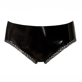Atsuko Kudo Latex Lady P Briefs in Supatex Black