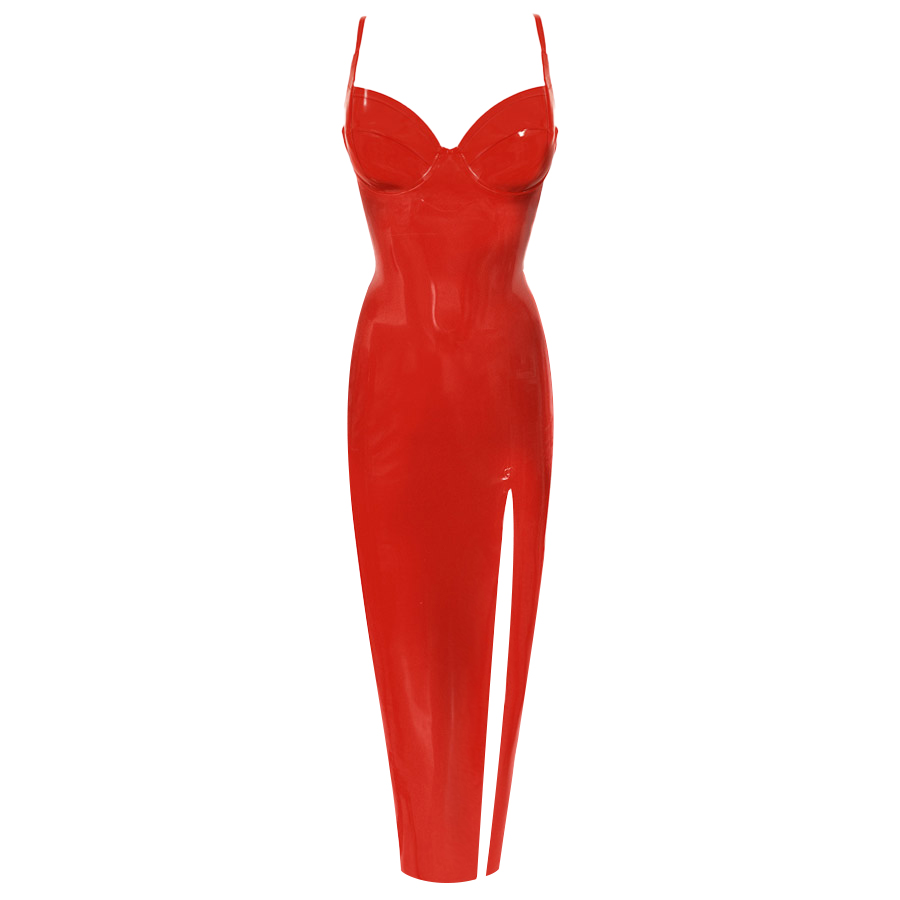 Atsuko Kudo Latex レディーP イブニングドレス in 