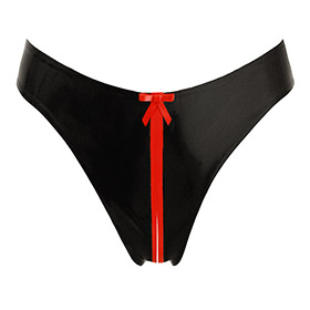 Atsuko Kudo Latex Lady P G String in Supatex Black