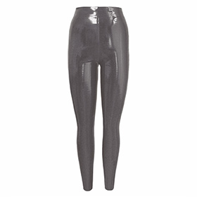 Atsuko Kudo Latex Leggings in Pearlsheen Pewter
