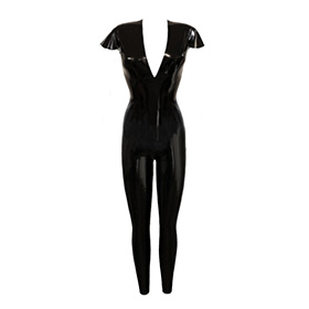 Atsuko Kudo Latex Linde Catsuit in supatex black