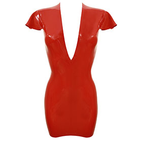 Atsuko Kudo Latex Linde Mini Dress in Supatex Red