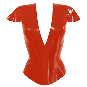 Atsuko Kudo Latex Linde Top in Supatex Red