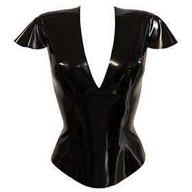 Atsuko Kudo Latex Linde Top in Supatex Black