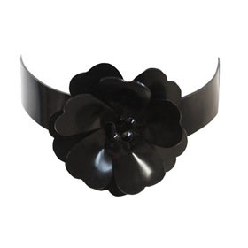 Atsuko Kudo Latex Line Choker in Supatex Black