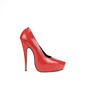 Atsuko Kudo Latex Louise Shoes in Red