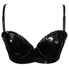 Atsuko Kudo Latex Love Cup Bra in Black
