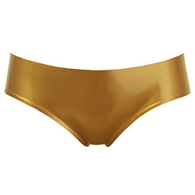 Atsuko Kudo Latex Lady P Low Cut Briefs in Antique Gold