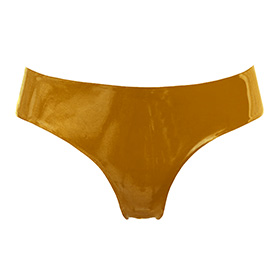 Atsuko Kudo Latex Lady P Low Cut G String in Antique Gold