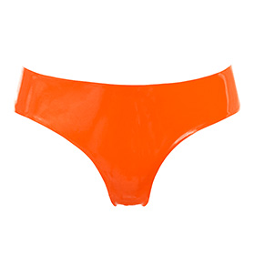 Atsuko Kudo Latex Lady P Low Cut G String in Supatex Orange