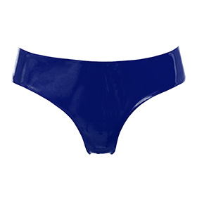 Atsuko Kudo Latex Lady P Low Cut G String in Supatex Royal Blue